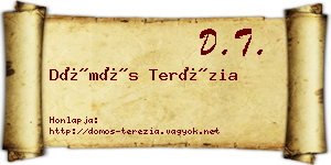 Dömös Terézia névjegykártya