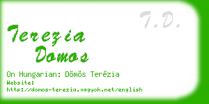 terezia domos business card